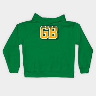 Green Bay Football Retro Sports Letters Kids Hoodie